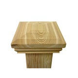 4 in. x 4 in. Step-In Flat Top Cedar Post Cap