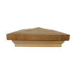 4 in. x 4 in. Step-In Pyramid Cedar Post Cap