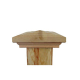 4 in. x 4 in. Step-In Pyramid Cedar Post Cap