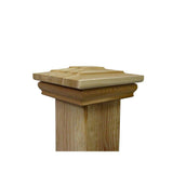 4 in. x 4 in. Step-Out Flat Top Cedar Post Cap