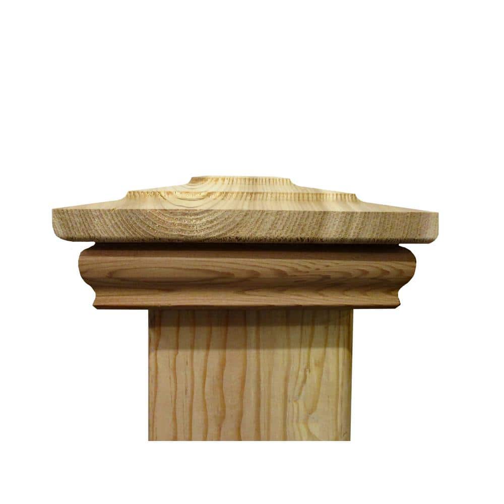 4 in. x 4 in. Step-Out Flat Top Cedar Post Cap