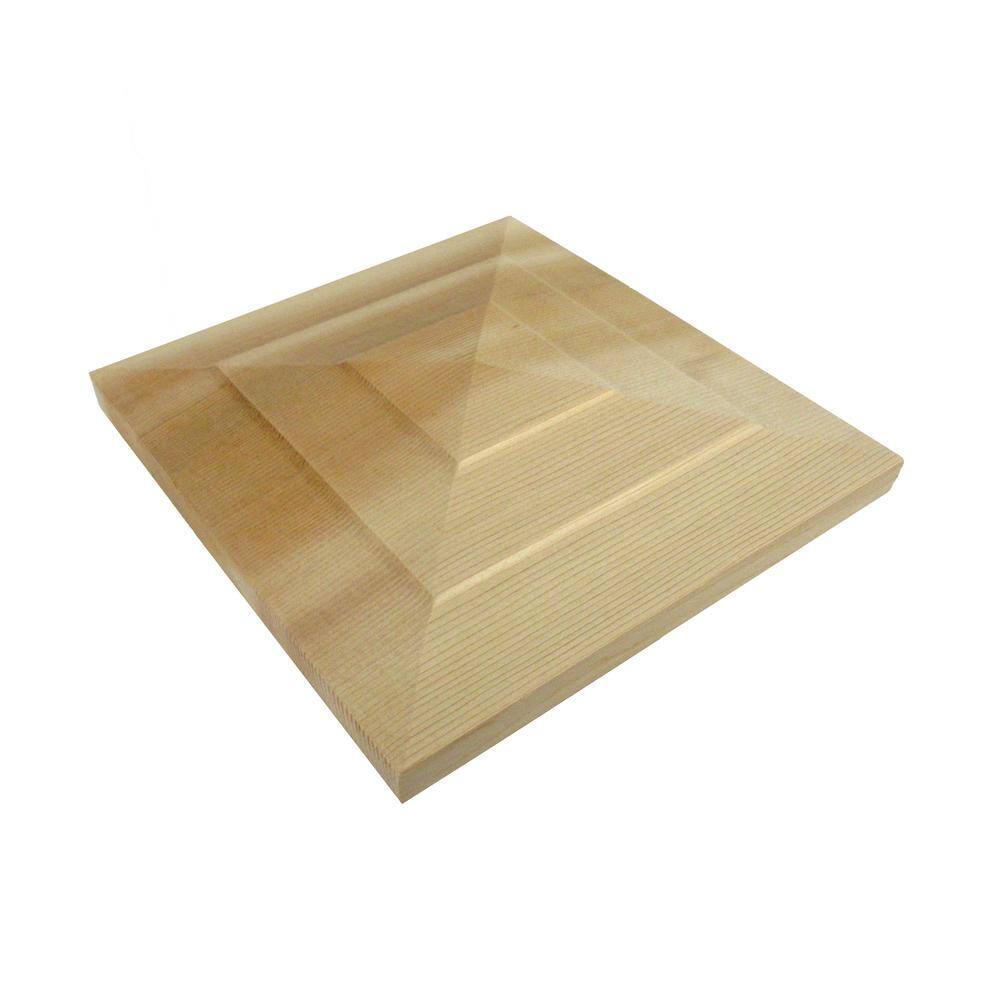 4 in. x 4 in. Step-Out Pyramid Cedar Post Cap