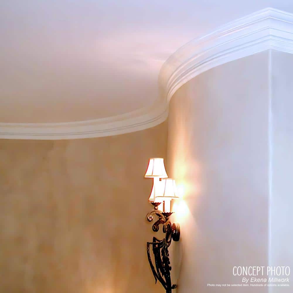Ekena Millwork 9/16 in. x 144 in. x 4 5/8 in. Resin Crown Flexible Moulding