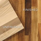 HARDWOOD REFLECTIONS 4 ft. L x 25 in. D Unfinished Walnut Solid Wood Butcher Block Countertop With Square Edge