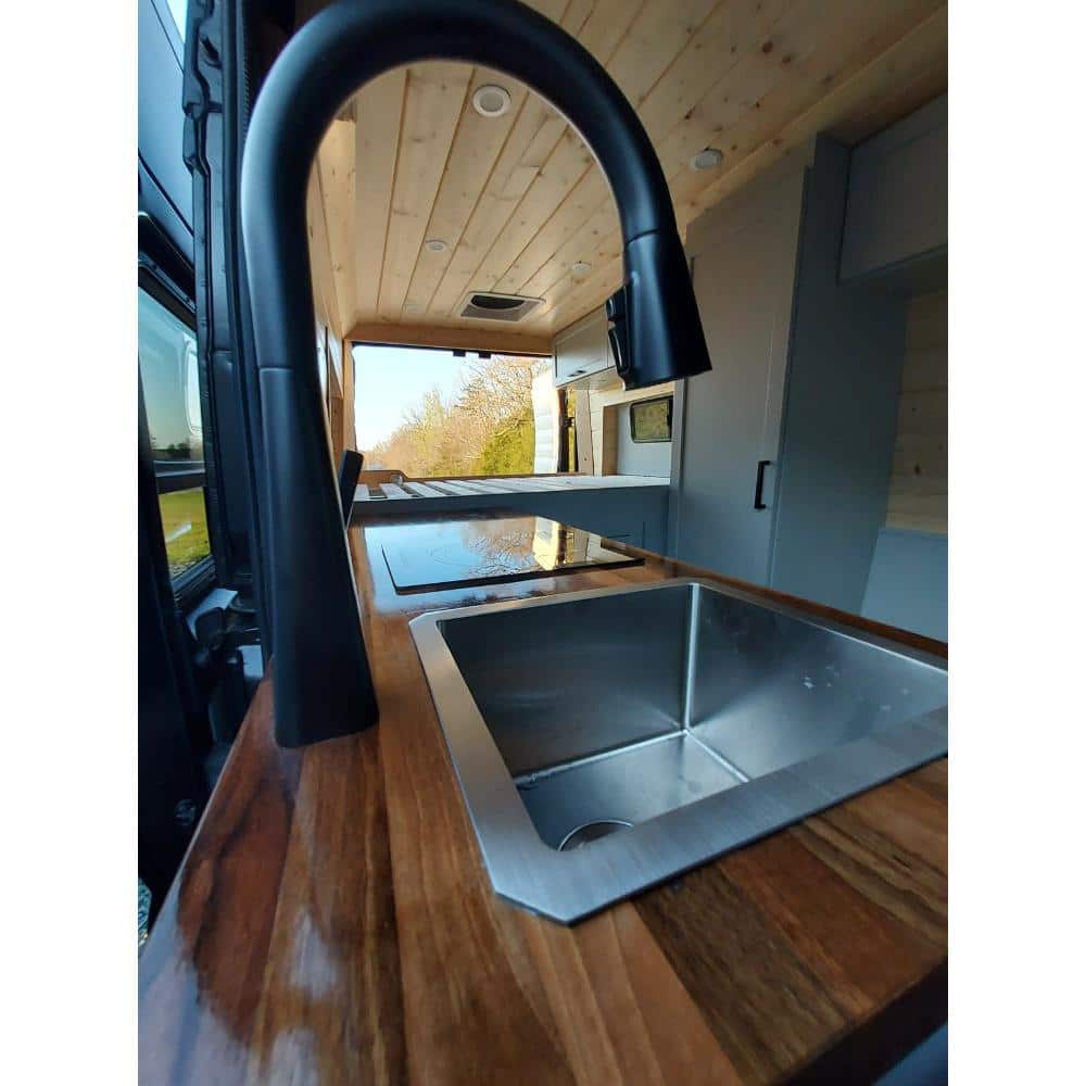 HARDWOOD REFLECTIONS 8 ft. L x 25 in. D Unfinished Walnut Solid Wood Butcher Block Countertop With Square Edge
