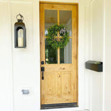 Krosswood Doors 36 in. x 96 in. Rustic Knotty Alder 4-Lite Clear Glass 2-Panel Unfinished Wood Front Door Slab