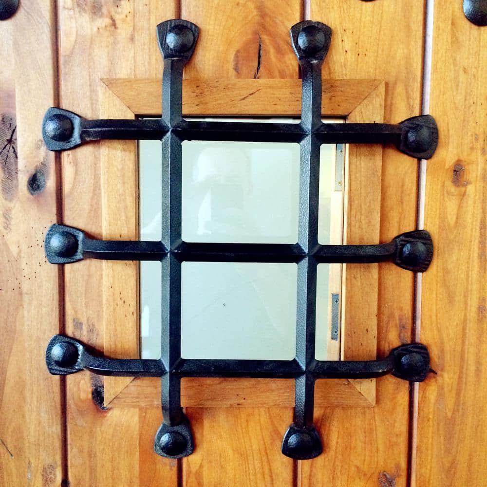 60 in. x 80 in. Mediterranean Alder Sq-Top Clear Low-E Unfinished Wood Right-Hand Prehung Front Door with Half Sidelites by Krosswood Doors