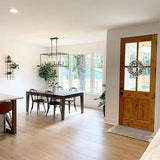 32 in. x 80 in. Knotty Alder Left Hand 4-Lite Clear Glass Unfinished Wood Prehung Front Door by Krosswood Doors