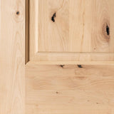 32 in. x 80 in. Knotty Alder Left Hand 4-Lite Clear Glass Unfinished Wood Prehung Front Door by Krosswood Doors
