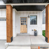 36 in. x 80 in. Craftsman 9-Lite with Clear Beveled Glass Left-Hand Inswing Unfinished Knotty Alder Prehung Front Door