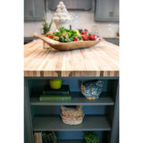 6 ft. L x 36 in. D Unfinished Maple Solid Wood Butcher Block Island Countertop With Square Edge