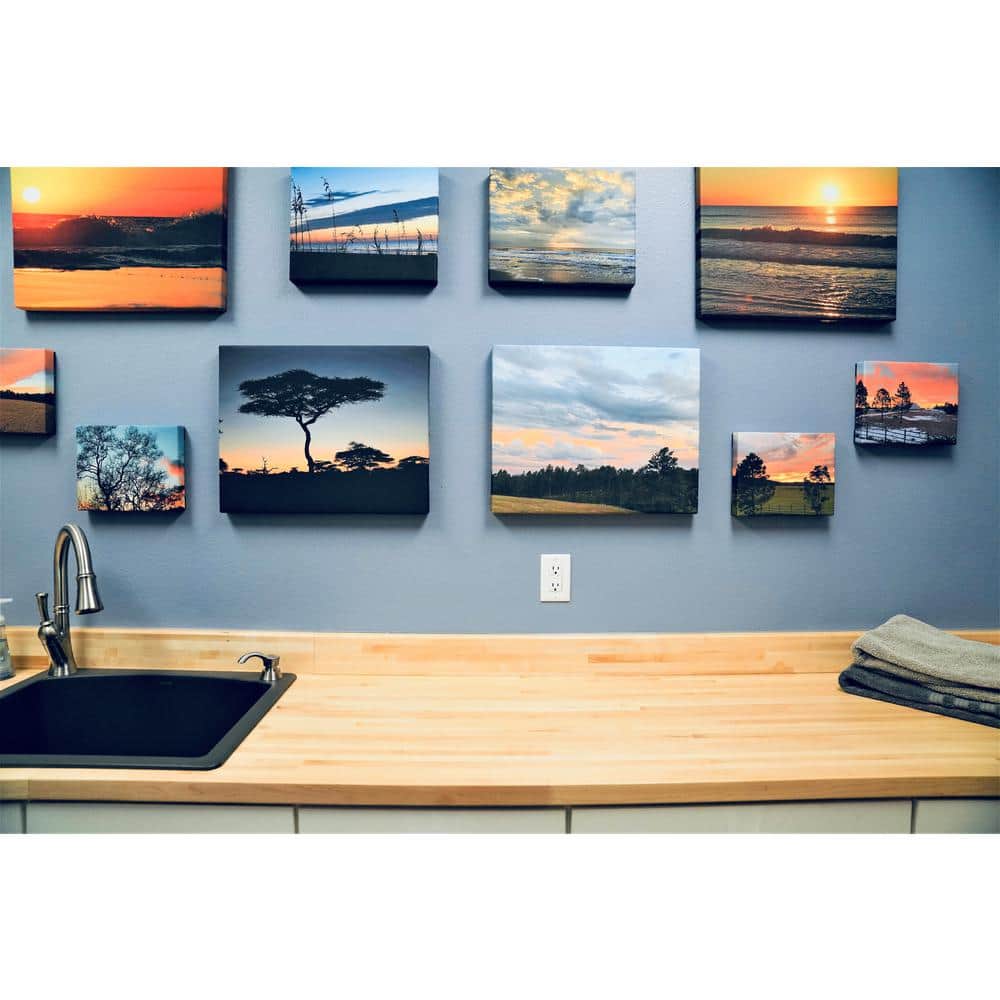 HARDWOOD REFLECTIONS 6 ft. L x 25 in. D Unfinished Maple Solid Wood Butcher Block Countertop With Square Edge