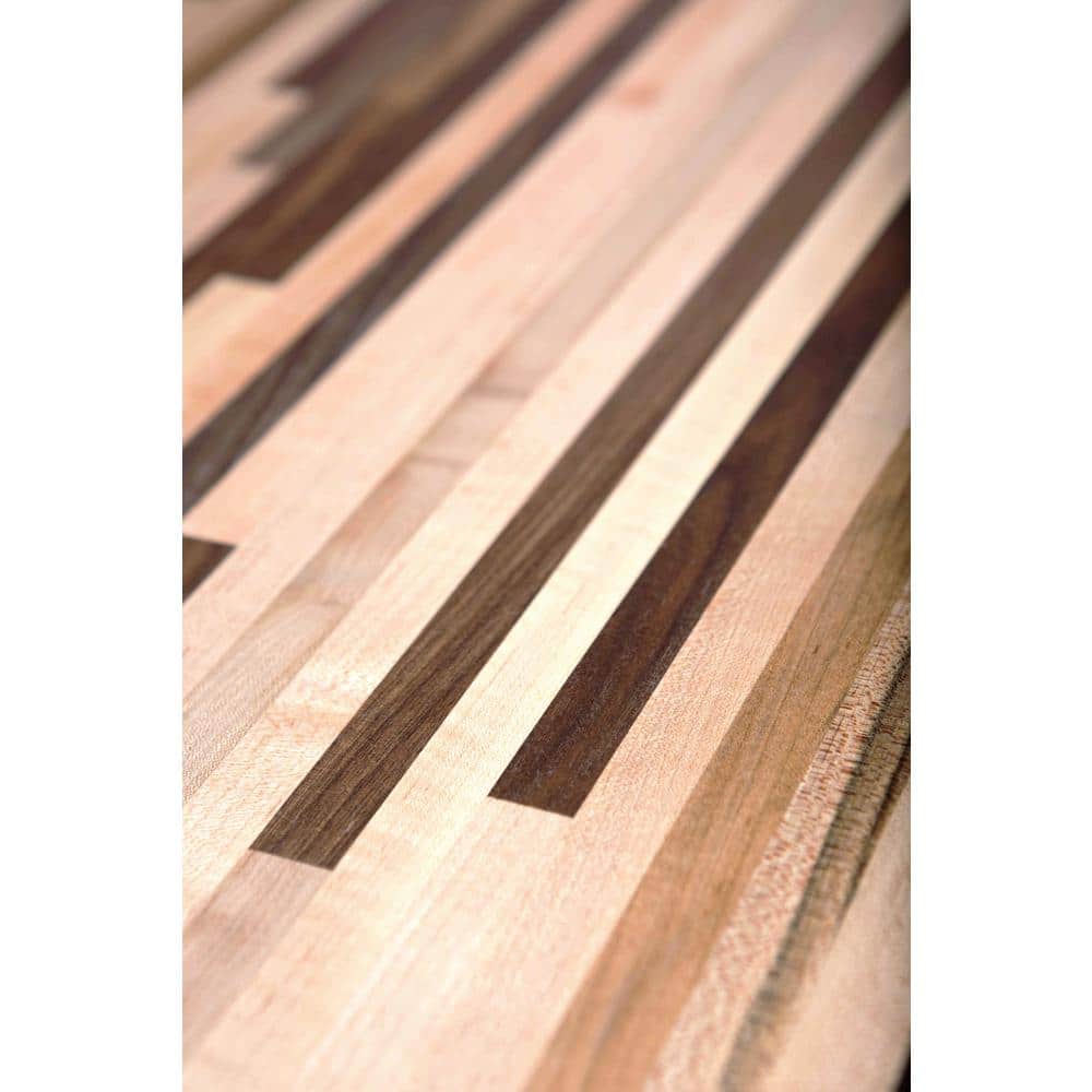 Unfinished Maple/Walnut Maple 8 ft. L x 25 in. D x 1.5 in. T Butcher Block Countertop