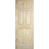 Masonite 30 in. x 80 in. Radiata Smooth 6-Panel Solid Core Unfinished Pine Interior Door Slab