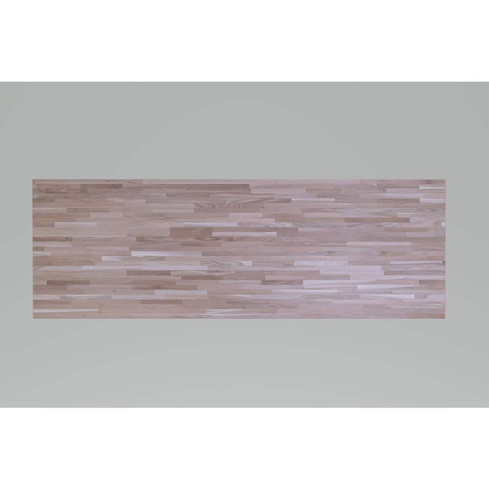 HARDWOOD REFLECTIONS 10 ft. L x 25 in. D Unfinished Oak Solid Wood Butcher Block Countertop With Eased Edge