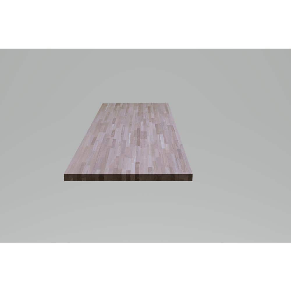 HARDWOOD REFLECTIONS 10 ft. L x 25 in. D Unfinished Oak Solid Wood Butcher Block Countertop With Eased Edge