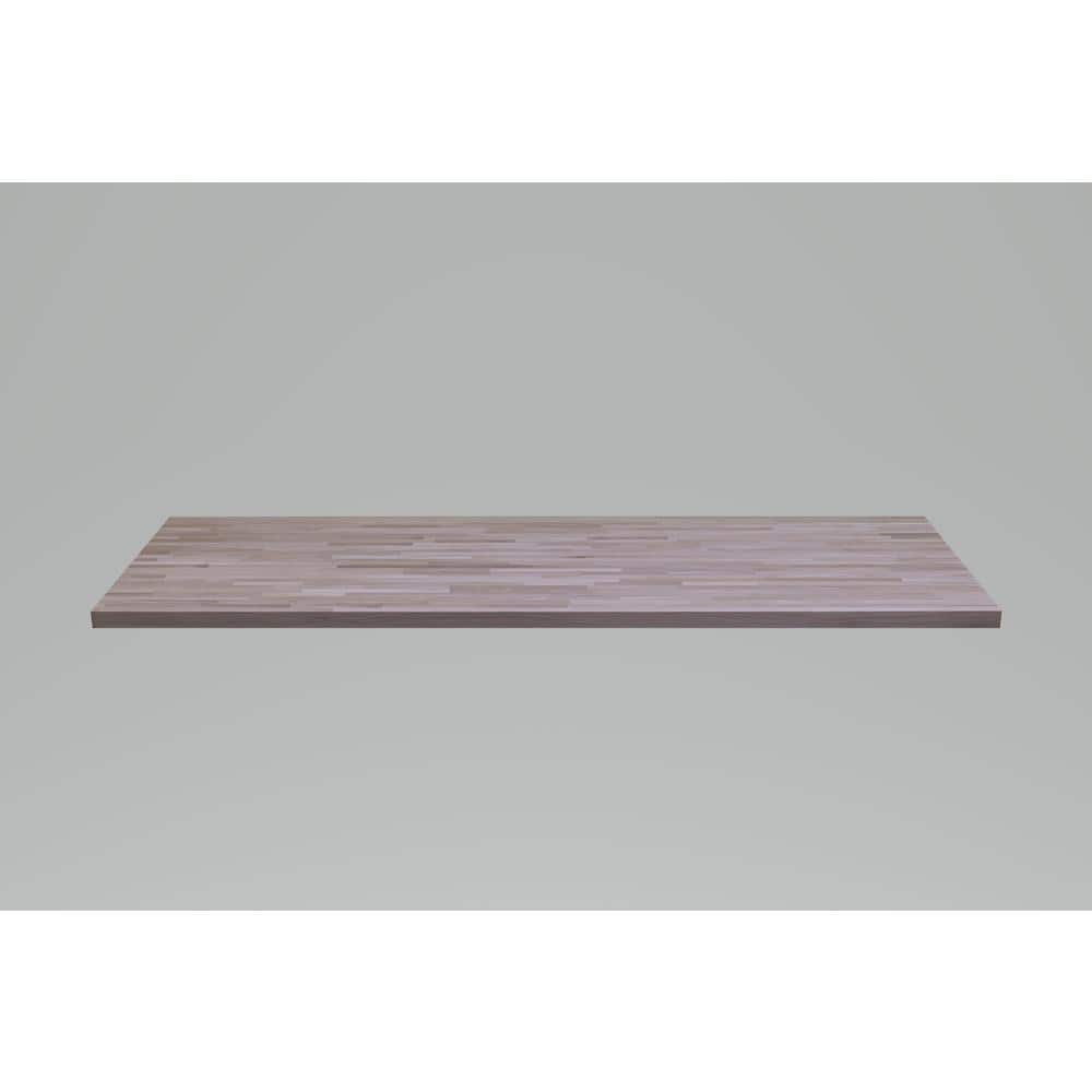 HARDWOOD REFLECTIONS 10 ft. L x 25 in. D Unfinished Oak Solid Wood Butcher Block Countertop With Eased Edge