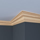 Ornamental Mouldings 1631A-8FTWHW 0.5 in. D x 3.75 in. W x 96 in. L Unfinished White Hardwood Rope Crown Moulding