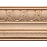 Ornamental Mouldings 1687A-8FTWHW 0.5 in. D x 4 in. W x 96 in. L Unfinished White Hardwood Egg and Dart Crown Moulding