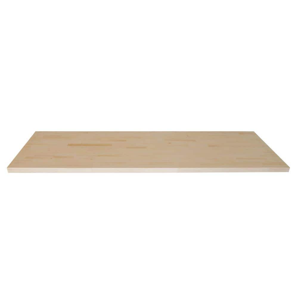HARDWOOD REFLECTIONS 4 ft. L x 30 in. D Unfinished Nordic Pine Solid Wood Butcher Block Standard Desktop Countertop With Eased Edge