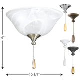 Progress Lighting Fan Light Kits Collection 2-Light Antique Bronze Ceiling Fan Light Kit
