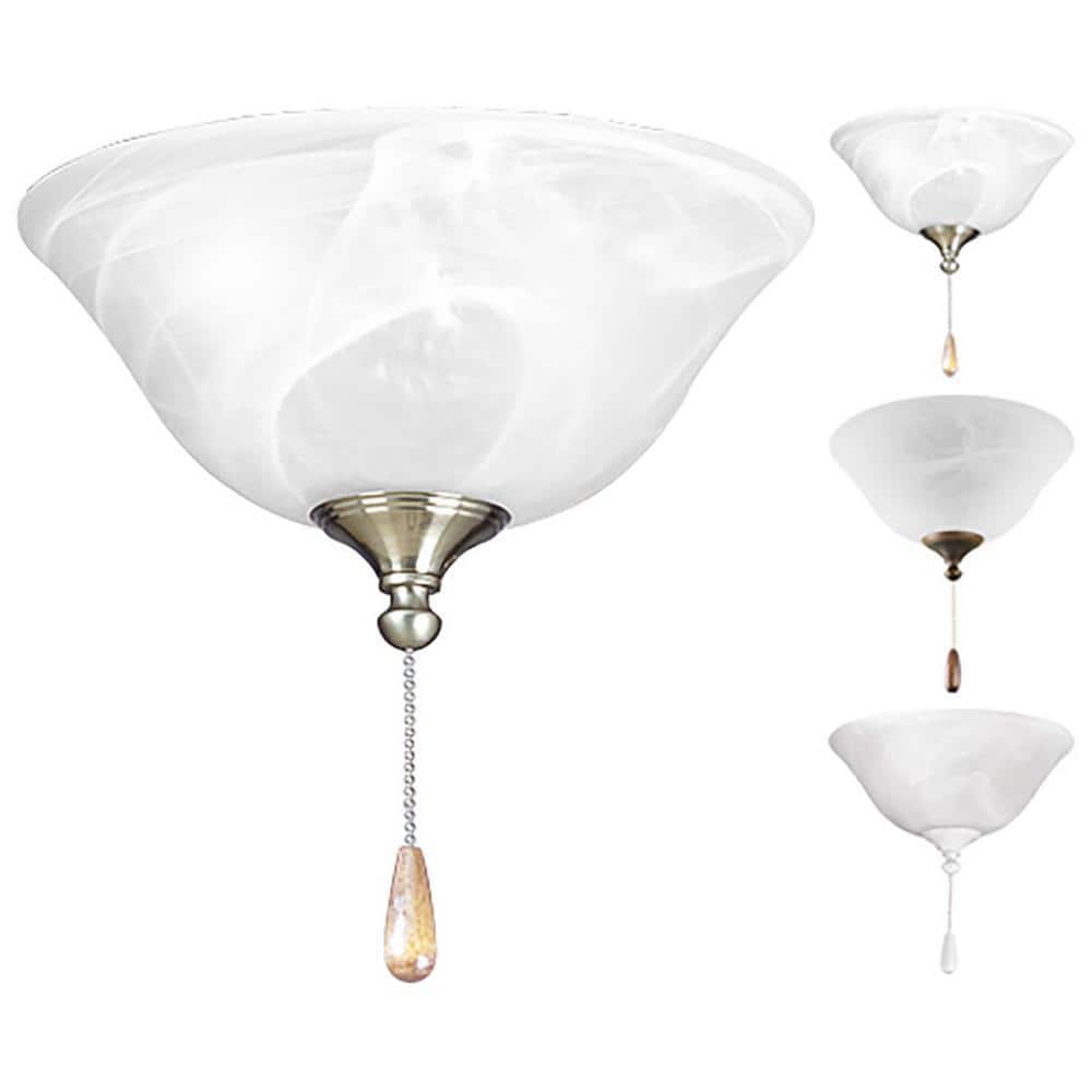 Progress Lighting Fan Light Kits Collection 2-Light Antique Bronze Ceiling Fan Light Kit