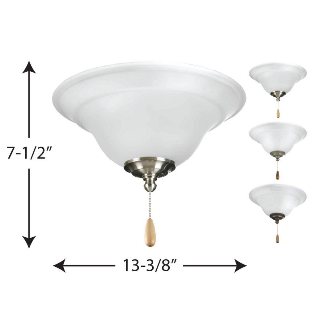 Progress Lighting Trinity Collection 2-Light Unfinished Ceiling Fan Light Kit