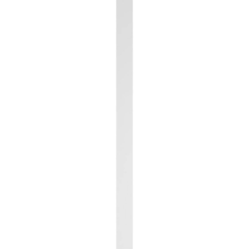 Ekena Millwork 2 in. x 4 in. x 60 in. Smooth PVC Pilaster Moulding with Decorative Capital and Base (Pair)