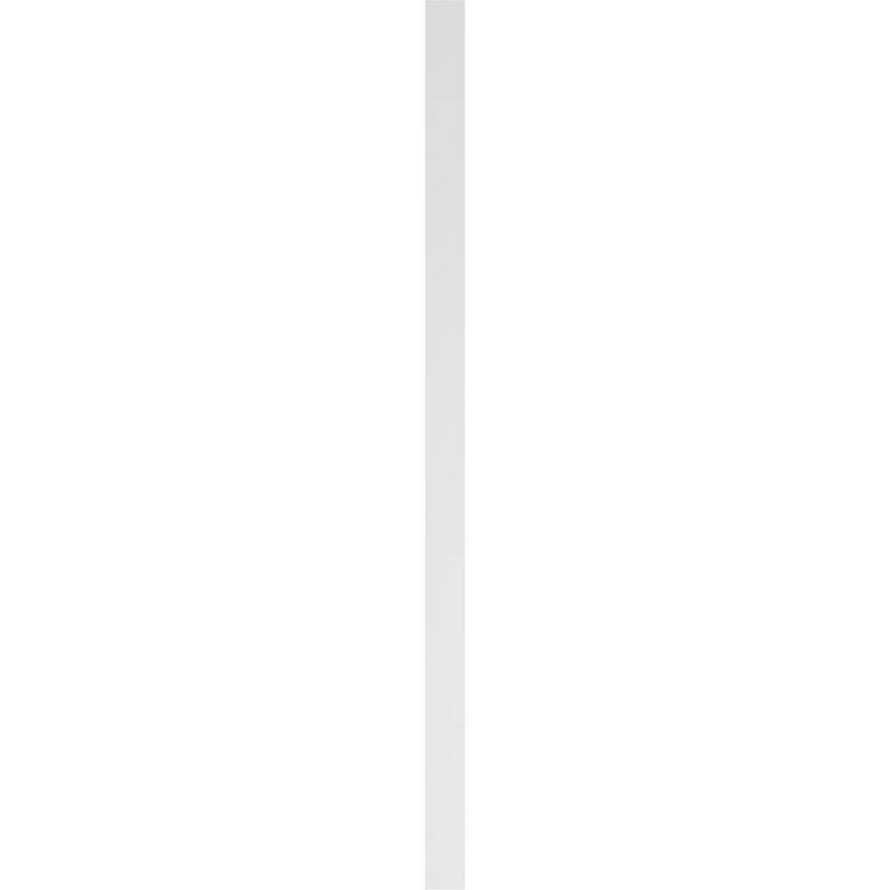 Ekena Millwork 2 in. x 4 in. x 90 in. Flat Panel PVC Pilaster Moulding with Standard Capital and Base (Pair)