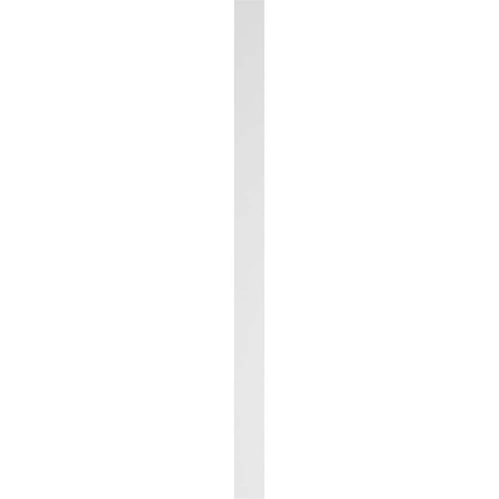 Ekena Millwork 2 in. x 5 in. x 82 in. 2-Equal Raised Panel PVC Pilaster Moulding with Decorative Capital and Base (Pair)