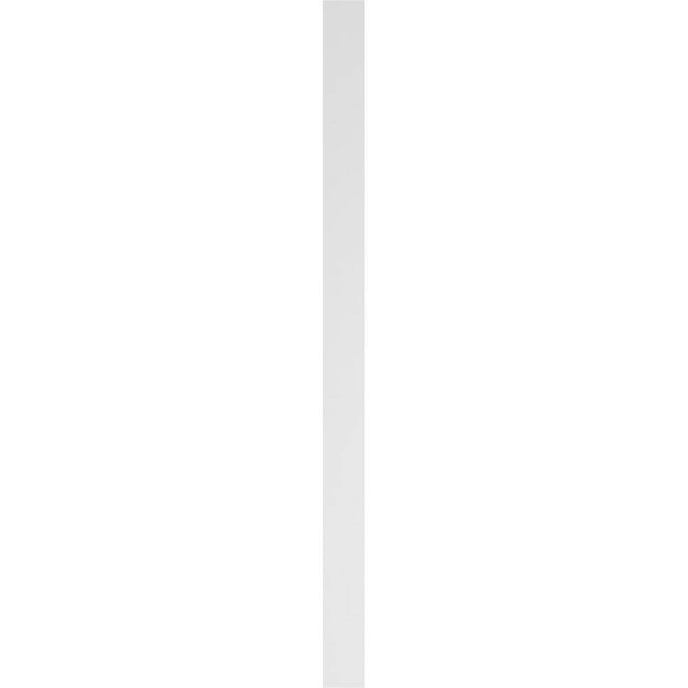 Ekena Millwork 2 in. x 5 in. x 82 in. Flat Panel PVC Pilaster Moulding with Standard Capital and Base (Pair)