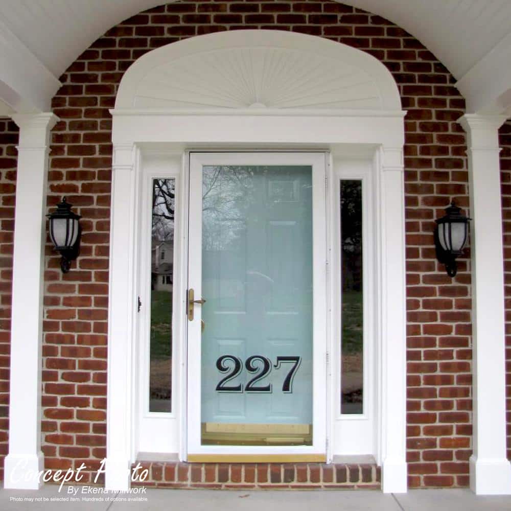 Ekena Millwork 2 in. x 5 in. x 82 in. Smooth PVC Pilaster Moulding with Standard Capital and Base (Pair)