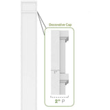 Ekena Millwork 2 in. x 5 in. x 90 in. Fluted PVC Pilaster Moulding with Decorative Capital and Base (Pair)