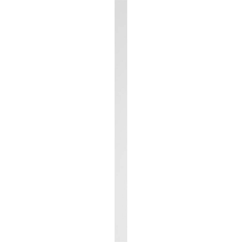 Ekena Millwork 2 in. x 5 in. x 96 in. Raised Panel PVC Pilaster Moulding with Decorative Capital and Base (Pair)