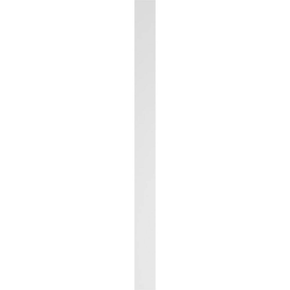 Ekena Millwork 2 in. x 6 in. x 82 in. Fluted PVC Pilaster Moulding with Standard Capital and Base (Pair)