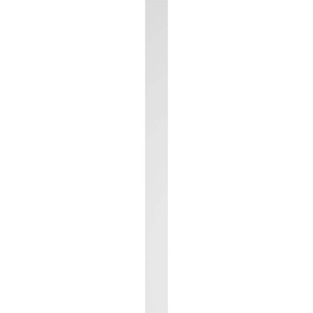 Ekena Millwork 2 in. x 6 in. x 82 in. Flat Panel PVC Pilaster Moulding with Decorative Capital and Base (Pair)