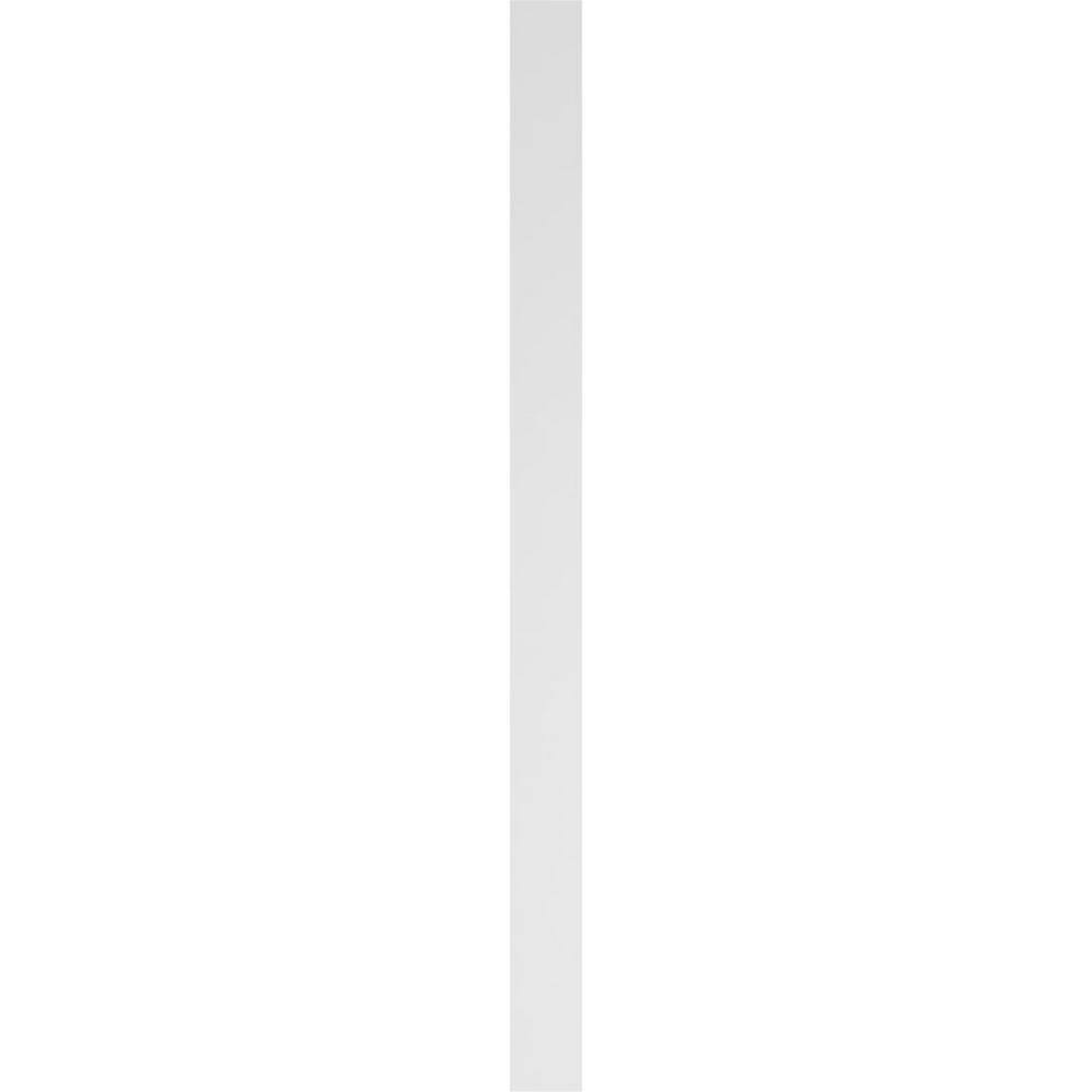 Ekena Millwork 2 in. x 6 in. x 90 in. 2-Equal Raised Panel PVC Pilaster Moulding with Standard Capital and Base (Pair)