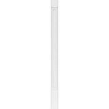 Ekena Millwork 2 in. x 6 in. x 90 in. Flat Panel PVC Pilaster Moulding with Standard Capital and Base (Pair)