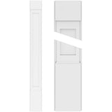 Ekena Millwork 2 in. x 6 in. x 90 in. Flat Panel PVC Pilaster Moulding with Standard Capital and Base (Pair)