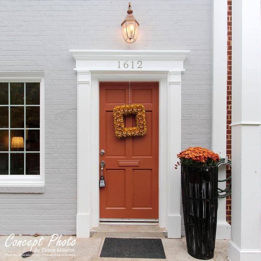 Ekena Millwork 2 in. x 8 in. x 90 in. Smooth PVC Pilaster Moulding with Decorative Capital and Base (Pair)