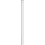 Ekena Millwork 2 in. x 8 in. x 90 in. Smooth PVC Pilaster Moulding with Decorative Capital and Base (Pair)