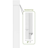 Ekena Millwork 2 in. x 8 in. x 102 in. Smooth PVC Pilaster with Standard Capital and Base Moulding (Pair)