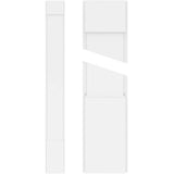 Ekena Millwork 2 in. x 8 in. x 102 in. Smooth PVC Pilaster with Standard Capital and Base Moulding (Pair)