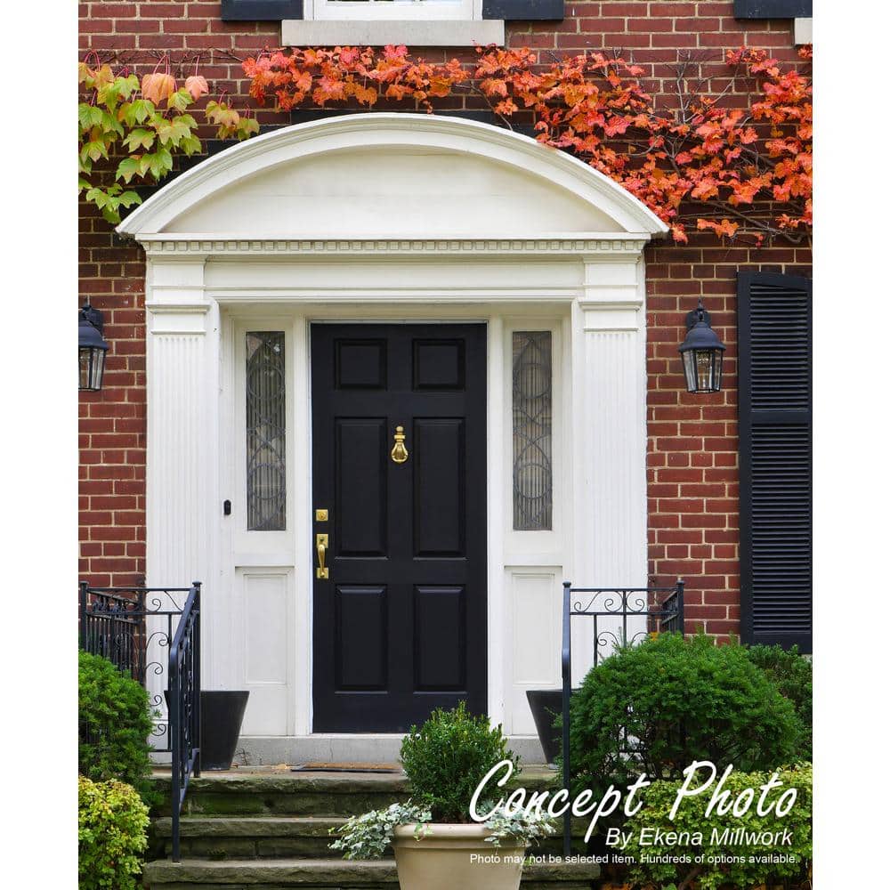 Ekena Millwork 2 in. x 8 in. x 108 in. 2 Equal Flat Panel PVC Pilaster with Decorative Capital and Base Moulding (Pair)
