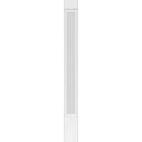Ekena Millwork 2 in. x 9 in. x 90 in. Fluted PVC Pilaster Moulding with Standard Capital and Base (Pair)