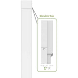 Ekena Millwork 2 in. x 9 in. x 90 in. Fluted PVC Pilaster Moulding with Standard Capital and Base (Pair)