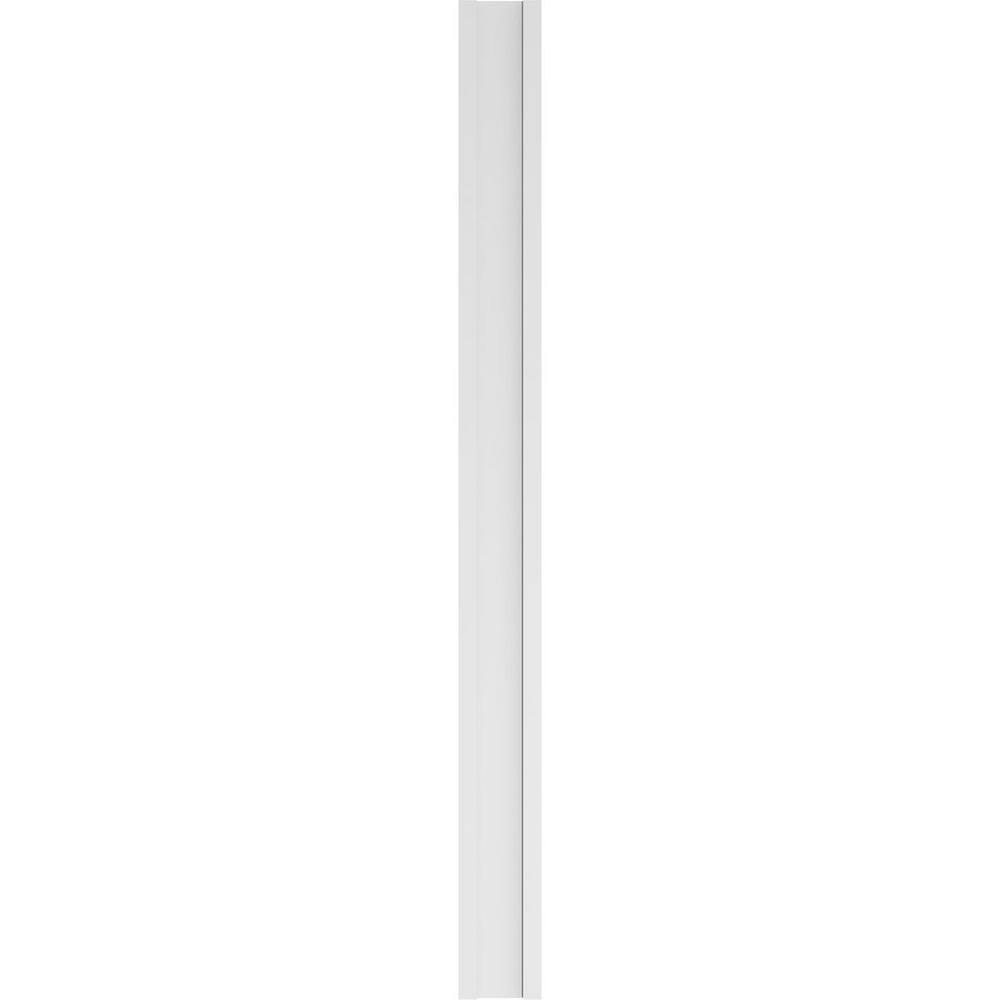 Ekena Millwork 2 in. x 9 in. x 108 in. Flat Panel PVC Pilaster with Standard Capital and Base Moulding (Pair)