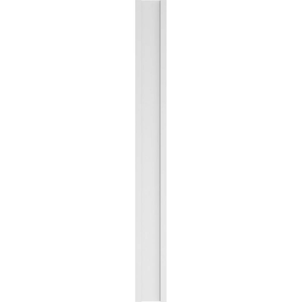 Ekena Millwork 2 in. x 10 in. x 96 in. Smooth PVC Pilaster Moulding with Decorative Capital and Base (Pair)