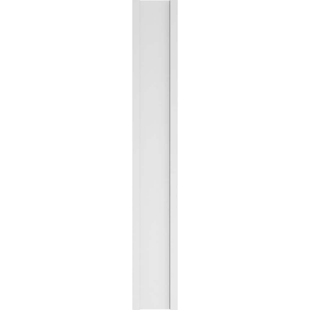Ekena Millwork 2 in. x 12 in. x 82 in. Raised Panel PVC Pilaster Moulding with Decorative Capital and Base (Pair)