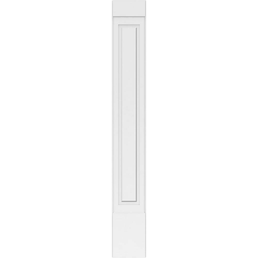 Ekena Millwork 2 in. x 12 in. x 90 in. Raised Panel PVC Pilaster Moulding with Standard Capital and Base (Pair)